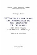 Dictionnaire des noms des personnages du Don Quichotte de Cervantès
