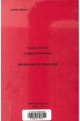 Valle Inclán, Diccionario de Personajes