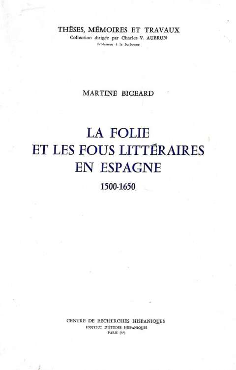 La folie et les fous littéraires