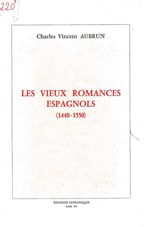 Les vieux romances espagnols