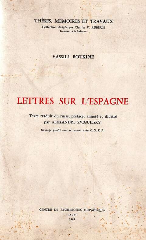 Lettres sur l'Espagne