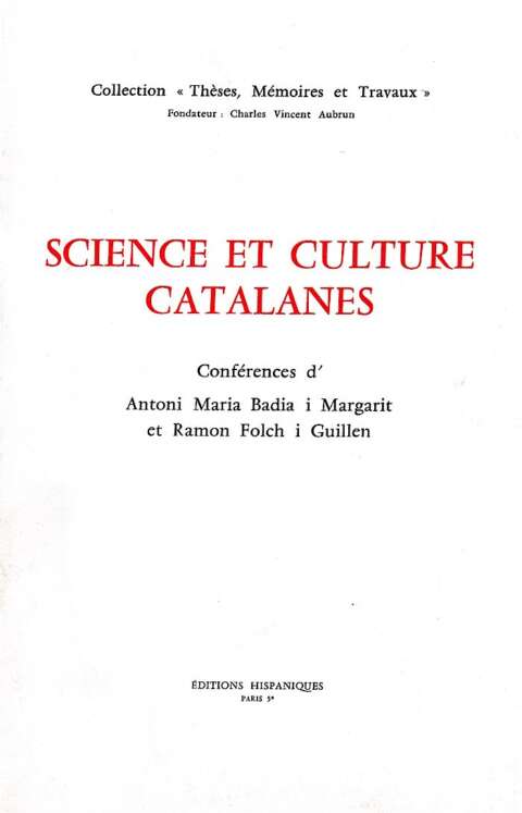 Sciences et cultures catalanes