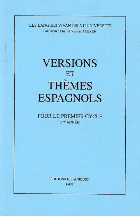 Versions et thèmes pour le premier cycle (1e année)