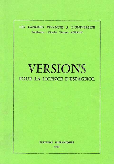 Versions pour la licence d'espagnol